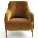 Кресло велюровое золотистого цвета Diaspro Gold  Armchair варинант исполнения - 2 | Loft Concept в Сочи