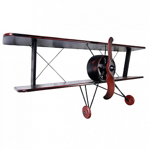 Полка книжная в виде аэроплана в стиле лофт FLY