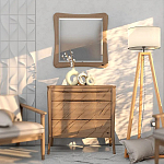 Зеркало квадратное c деревянной рамой из массива дуба Tasteful Furniture варинант исполнения - 2 | Loft Concept в Сочи