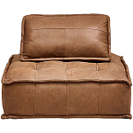 Модульное коричневое кожаное кресло Caron Leather Armchair варинант исполнения - 2 | Loft Concept в Сочи