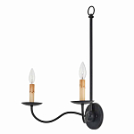 Бра настенное черное с 2-мя лампами Candle Sleeves варинант исполнения - 4 | Loft Concept в Сочи