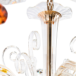 Люстра с 8-ю лампочками и изогнутыми прозрачными элементами из стекла Twisted Glass Candles Chandelier варинант исполнения - 3 | Loft Concept в Сочи