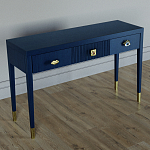 Дизайнерский Письменный стол Elsa Dreams Blue с тремя ящиками варинант исполнения - 3 | Loft Concept в Сочи