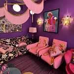 Картина Фламинго вышивка бисер Flamingo Beaded Wall Art варинант исполнения - 1 | Loft Concept в Сочи