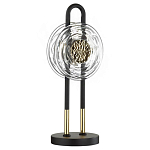 Настольная лампа с черным основанием и золотистым декором Bruno варинант исполнения - 1 | Loft Concept в Сочи