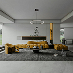 Светодиодная люстра Black LED Circle and Ball Lamp варинант исполнения - 7 | Loft Concept в Сочи