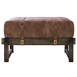 Пуф Duncan винтажная коричневая кожа  варинант исполнения - 1 | Loft Concept в Сочи