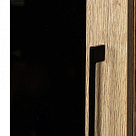 Шкаф-витрина в стиле лофт с чёрной стеклянной дверью Urban Style Space варинант исполнения - 5 | Loft Concept в Сочи