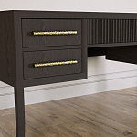 Большой Рабочий стол Primo с 5 выдвижными ящиками Темный орех варинант исполнения - 4 | Loft Concept в Сочи