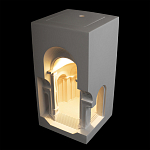 Встраиваемый в стену гипсовый светильник под покраску с арками и рельефными колоннами Antiquity Athena варинант исполнения - 3 | Loft Concept в Сочи