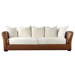 Элитарный современный диван Birmingham с кожаной спинкой варинант исполнения - 4 | Loft Concept в Сочи