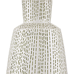 Настольная лампа с корпусом в форме вазы и белым абажуром Lots of Strokes варинант исполнения - 1 | Loft Concept в Сочи