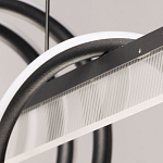 Люстра линейная черного цвета с волнообразным металлическим элементом Luke Lampco Tracer Lamp варинант исполнения - 9 | Loft Concept в Сочи