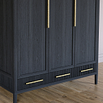 Большой Шкаф Primo Черный дуб с 3 дверьми и 3 выдвижными ящиками варинант исполнения - 3 | Loft Concept в Сочи