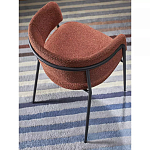 Стул полукруглый мягкий с буклированной обивкой Chair with Boucle Upholstery варинант исполнения - 5 | Loft Concept в Сочи