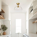 Потолочный светильник с широким полусферическим плафоном из прозрачного стекла Alora Mood варинант исполнения - 5 | Loft Concept в Сочи