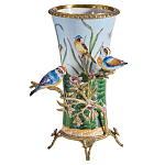 Ваза из фарфора с птицами на бронзовой ветке Garden of Eden варинант исполнения - 1 | Loft Concept в Сочи