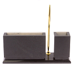 Настольный письменный набор из мрамора с часами и ручкой Marble Accessory варинант исполнения - 3 | Loft Concept в Сочи