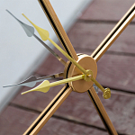 Часы настенные зеркальные с золотым металлическим циферблатом Mirror Tower Clock варинант исполнения - 3 | Loft Concept в Сочи