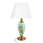 Настольная лампа голубая с изображением птиц Slip Away варинант исполнения - 1 | Loft Concept в Сочи