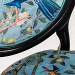 Стул из массива бука бирюзовый с изображением птиц в саду Turquoise Chinoiserie Bird Chair варинант исполнения - 2 | Loft Concept в Сочи