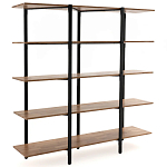 Стеллаж из массива дуба и стали Robson Rack Industrisal Metal Rust варинант исполнения - 1 | Loft Concept в Сочи