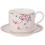 Чайный набор из фарфора с цветочным принтом на 6 персон 12 предметов Flower Porcelain Collection варинант исполнения - 1 | Loft Concept в Сочи