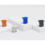 Matis журнальный столик красный из металла и кожи варинант исполнения - 2 | Loft Concept в Сочи