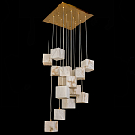 Люстра подвесная с квадратными плафонами из натурального камня Glowing Spheres варинант исполнения - 3 | Loft Concept в Сочи