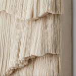 Светло-Бежевое Панно из нитей White Landscape Wall Hanging варинант исполнения - 3 | Loft Concept в Сочи