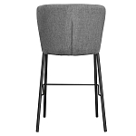 Стул барный серый с широкой закругленной спинкой Bar Chair Gray варинант исполнения - 4 | Loft Concept в Сочи
