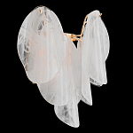 Бра из полупрозрачных овальных лепестков из стекла с металлическим основанием золотого цвета Nazaire Glass Lighting варинант исполнения - 1 | Loft Concept в Сочи