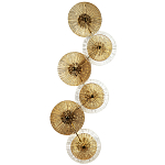Бра с 6-ю плафонами в форме диска из рельефного коричневого стекла Decorative Six Glass Discs Wall Lamp варинант исполнения - 1 | Loft Concept в Сочи