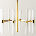 Люстра золотая с 16-ю тонкими цилиндрическими плафонами Shoulders варинант исполнения - 1 | Loft Concept в Сочи