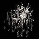 Бра с лучеобразным основанием и подвесками из прозрачного стекла в виде длинных капель Droplet Chandelier варинант исполнения - 12 | Loft Concept в Сочи