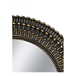 Зеркало круглое с текстурированным дизайном рамы Helios варинант исполнения - 4 | Loft Concept в Сочи