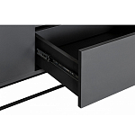 ТВ-тумба цвета графит с  2-мя дверцами и ящиком Strict Lines варинант исполнения - 4 | Loft Concept в Сочи