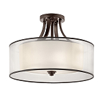 Потолочный светильник с двойным цилиндрическим плафоном из белого стекла и прозрачной органзы Kichler варинант исполнения - 17 | Loft Concept в Сочи