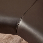 Кушетка с деревянным каркасом и сиденьем из коричневой натуральной кожи Moon Walnut Furniture варинант исполнения - 2 | Loft Concept в Сочи