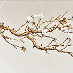 Люстра в виде золотой ветки с цветами Glass Flower Pendant Light варинант исполнения - 7 | Loft Concept в Сочи