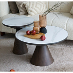 Столик журнальный круглый на конусовидном металлическом основании Sustainability варинант исполнения - 2 | Loft Concept в Сочи