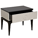 Тумбочка прикроватная с ящиком черно-серого цвета Noble Nightstand варинант исполнения - 2 | Loft Concept в Сочи