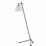 Торшер с черным наклонным корпусом и конусовидным абажуром Black Tripod варинант исполнения - 4 | Loft Concept в Сочи