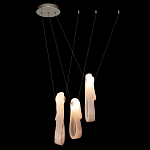 Подвесной светильник белого цвета с 3-мя изогнутыми плафонами Flow Loop варинант исполнения - 3 | Loft Concept в Сочи