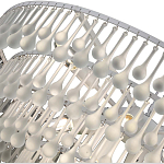 Люстра подвесная круглая с молочными стеклянными подвесками в форме капель Droplet Chandelier варинант исполнения - 3 | Loft Concept в Сочи