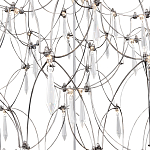 Люстра с тонким металлическим каркасом цвета хром Quasar варинант исполнения - 4 | Loft Concept в Сочи