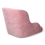 Стул с мягкой розовой обивкой из велюра и подъемно-поворотным механизмом на черных колесиках Harper Pink варинант исполнения - 3 | Loft Concept в Сочи