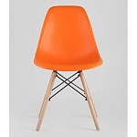 Пластиковый стул на ножках из массива бука Eames Orange варинант исполнения - 4 | Loft Concept в Сочи