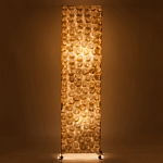 Торшер из перламутра на металлическом каркасе Indonesian Tower 3 варинант исполнения - 4 | Loft Concept в Сочи