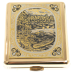 Портсигар на 20 сигарет с гравировкой природы в подарочной коробке Metal Cigarettes Cases варинант исполнения - 1 | Loft Concept в Сочи